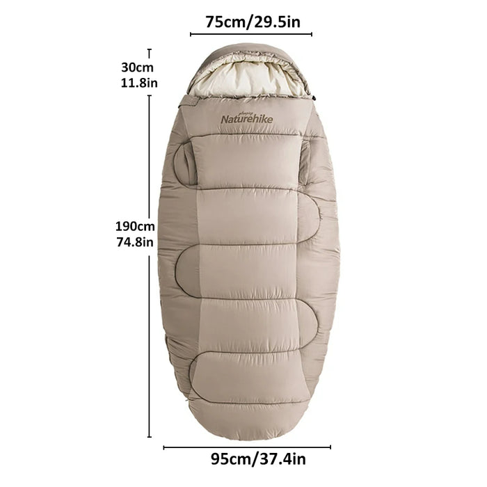 All-Season Waterproof Double Sleeping Bag - Spacious, Comfortable, and Warm for Couples Camping